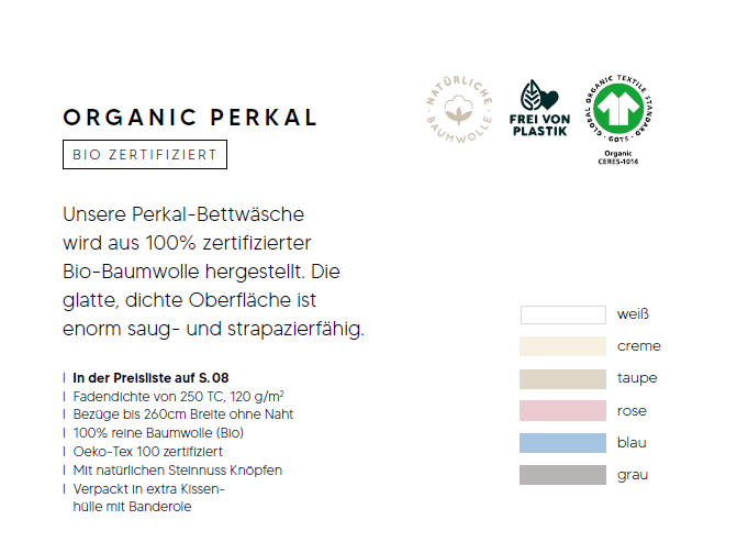 Organic perkal farben 2024